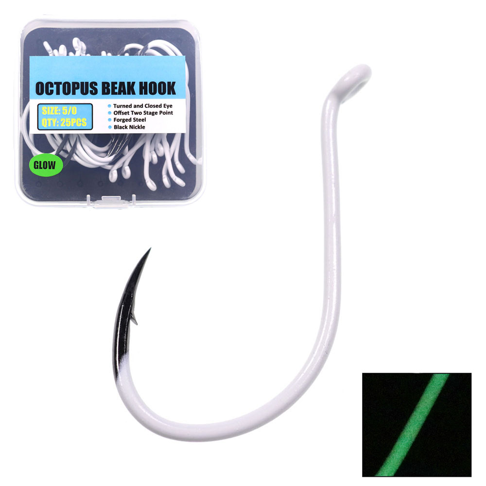 Fishing Hook Assortment - 야광 수입 강철 문어 부리 후크