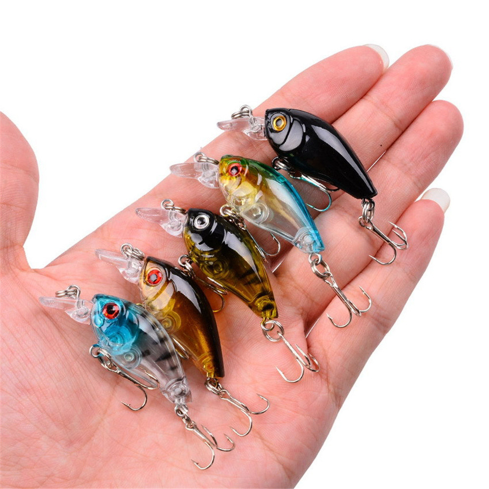 1Pcs 3.5g 4.5cm 탑 워터 미니 바이오닉 크 - Fishing Hook Treble 리뷰 및 가격