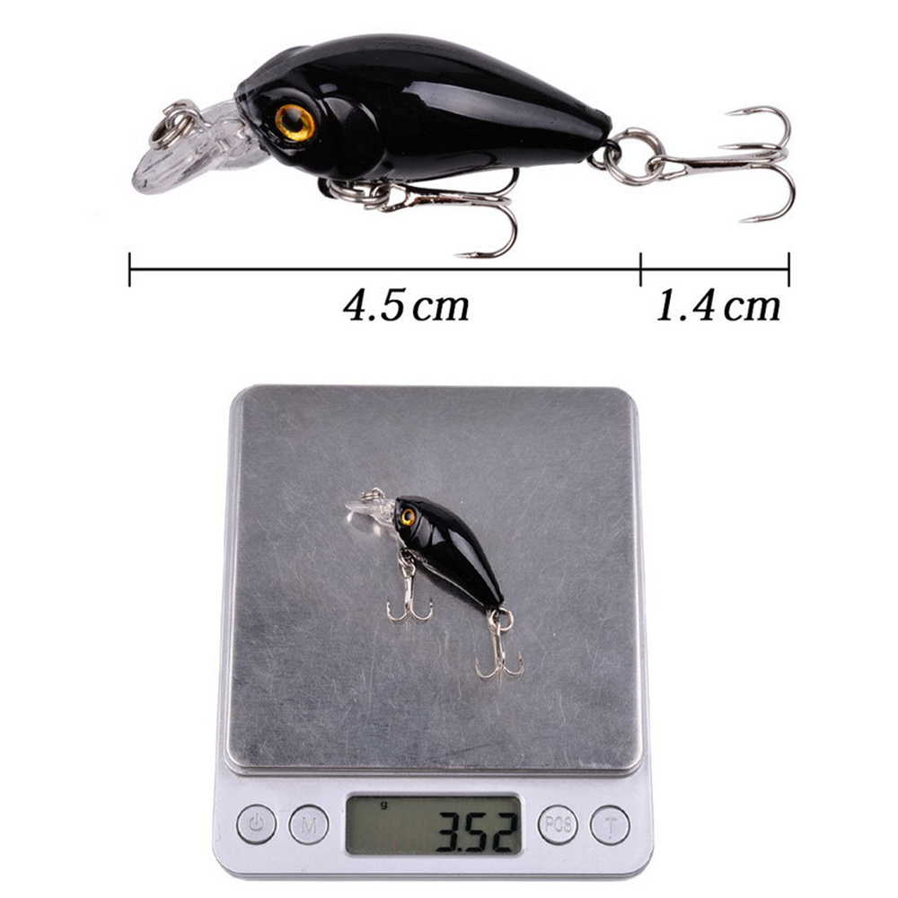 1Pcs 3.5g 4.5cm 탑 워터 미니 바이오닉 크 - Fishing Hook Treble 리뷰 및 가격