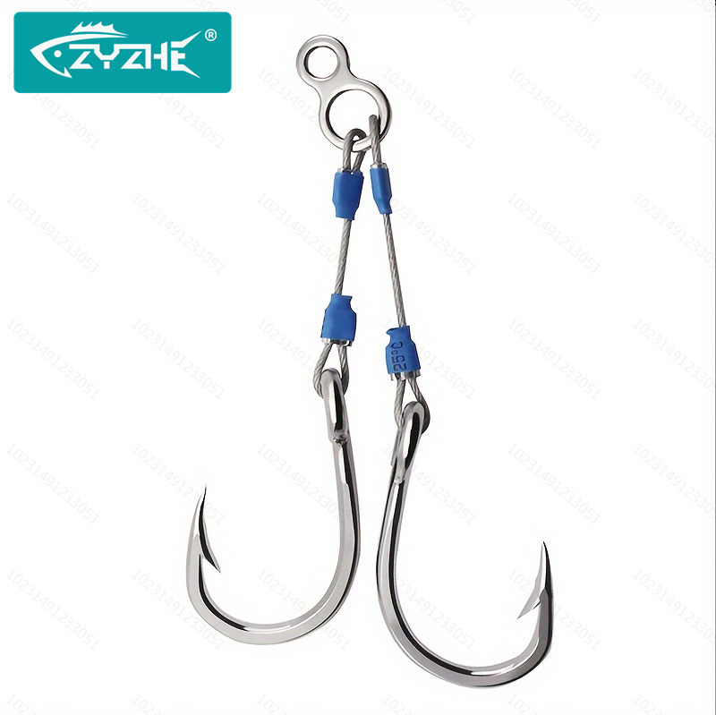 ZYZHE 스틸 와이어 지그 어시스트 훅 6가지 사이즈 - Fishing Hook Assortment 리뷰 및 가격