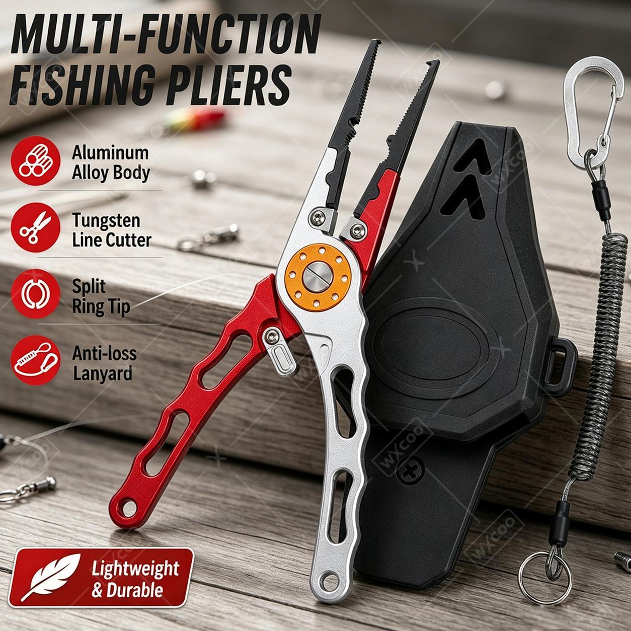 WXCOO 스플릿 링 플라이어, 훅 리무버, 텅스텐 카 - Fishing Hook Sharpener 리뷰 및 가격
