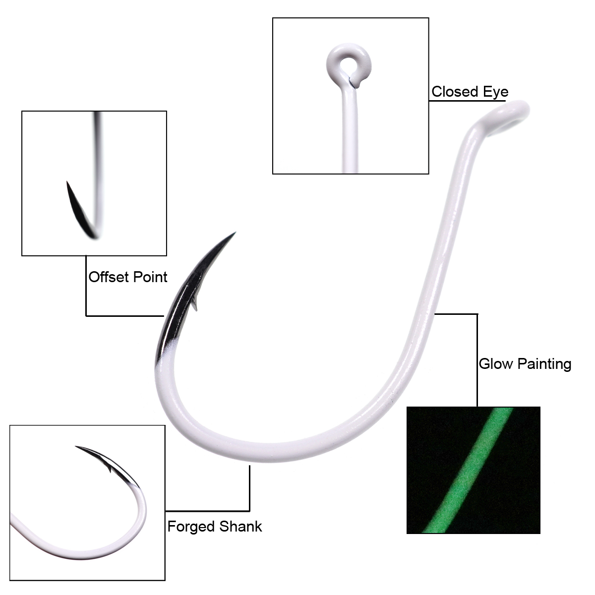야광 수입 강철 문어 부리 후크 오프셋 클래식 미끼 후 - Fishing Hook Assortment 리뷰 및 가격